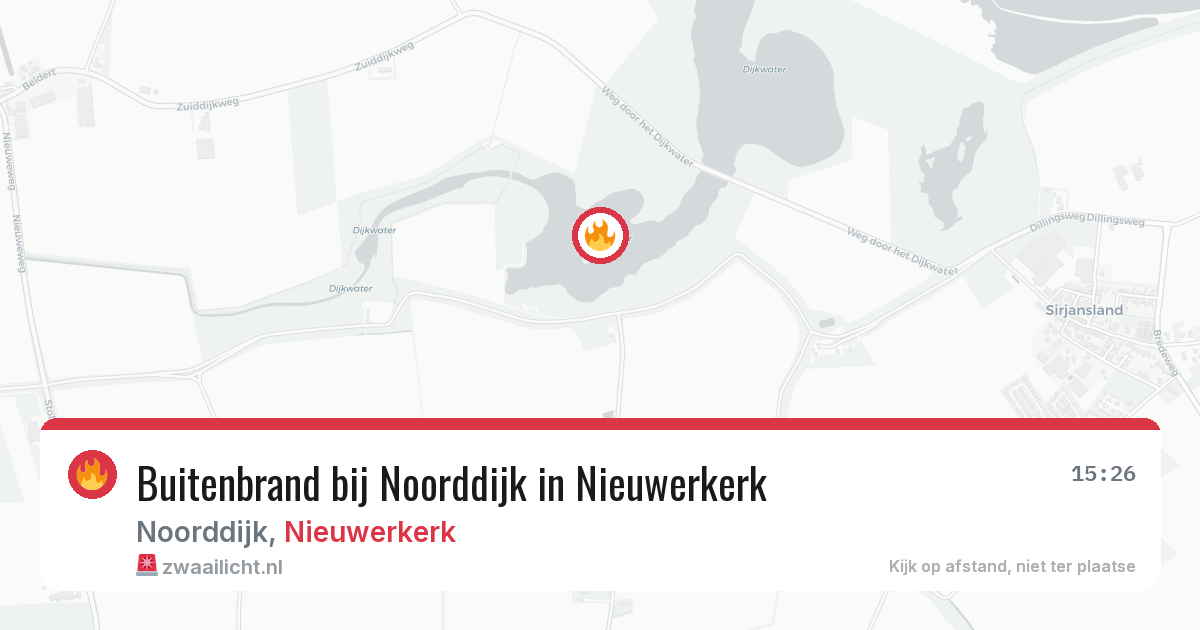 Buitenbrand bij Noorddijk in Nieuwerkerk — 5 aug 2026