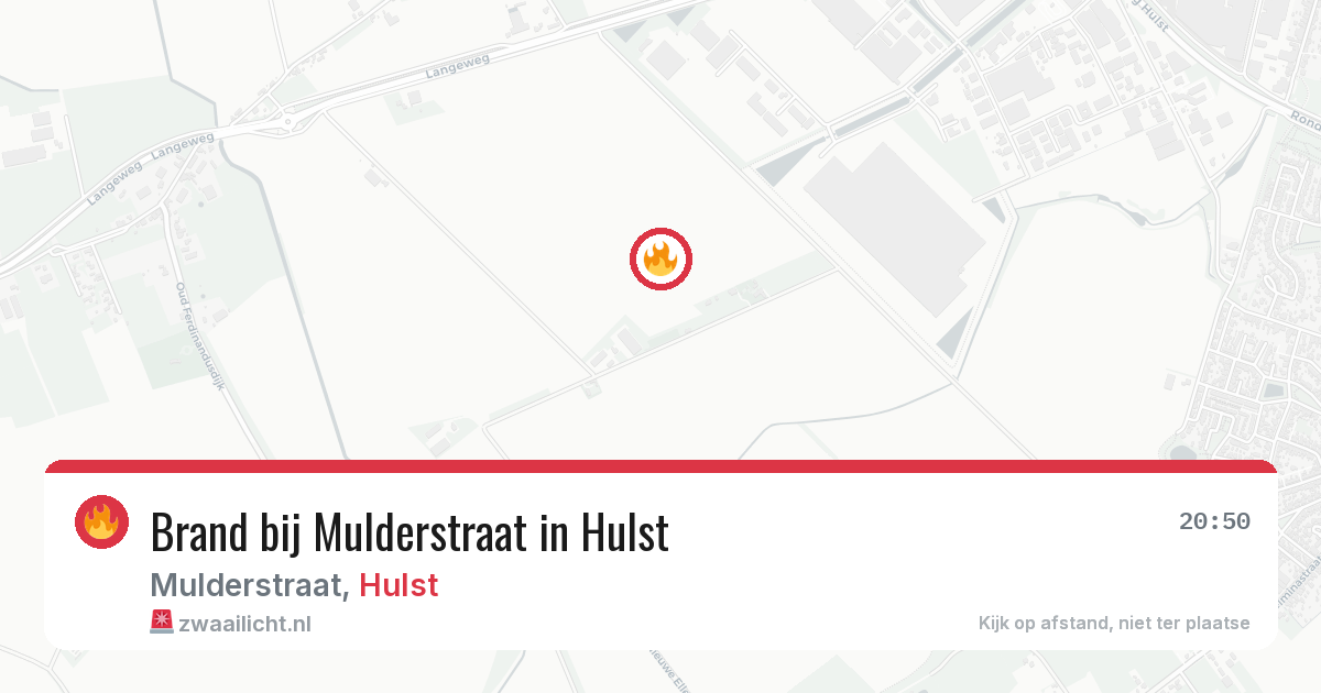 Brand bij Mulderstraat in Hulst — 19 jun 2026