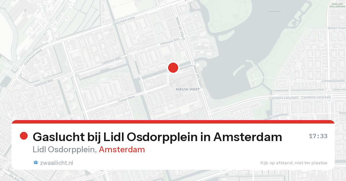 Gaslucht bij Lidl Osdorpplein in Amsterdam — 7 feb 2026