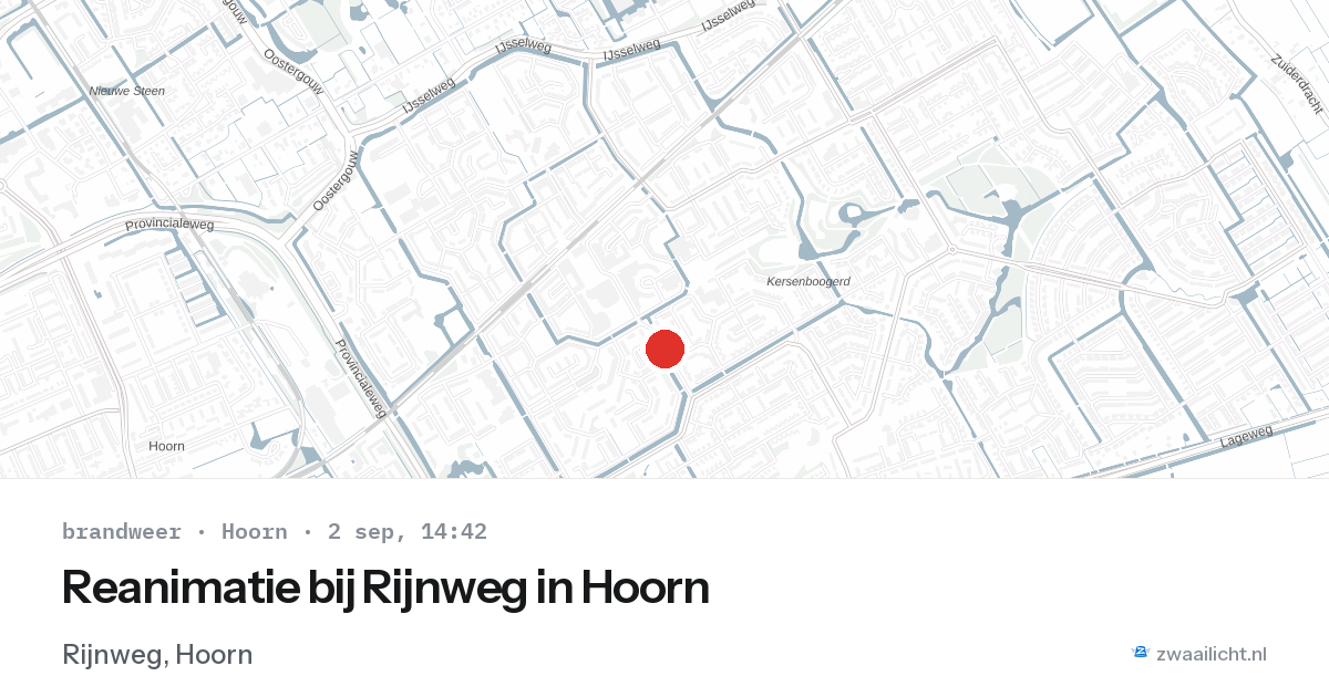 Reanimatie bij Rijnweg in Hoorn — 2 sep 2026