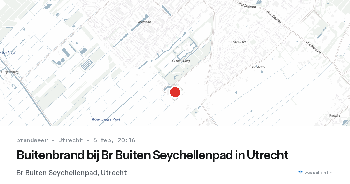 Buitenbrand bij Br Buiten Seychellenpad in Utrecht — 6 feb 2026