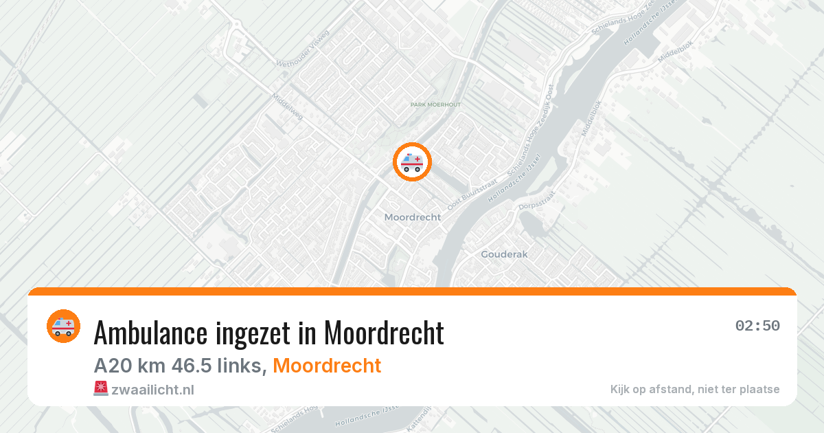 Ambulance ingezet in Moordrecht — 9 feb 2026 | 🚨 Zwaailicht.nl