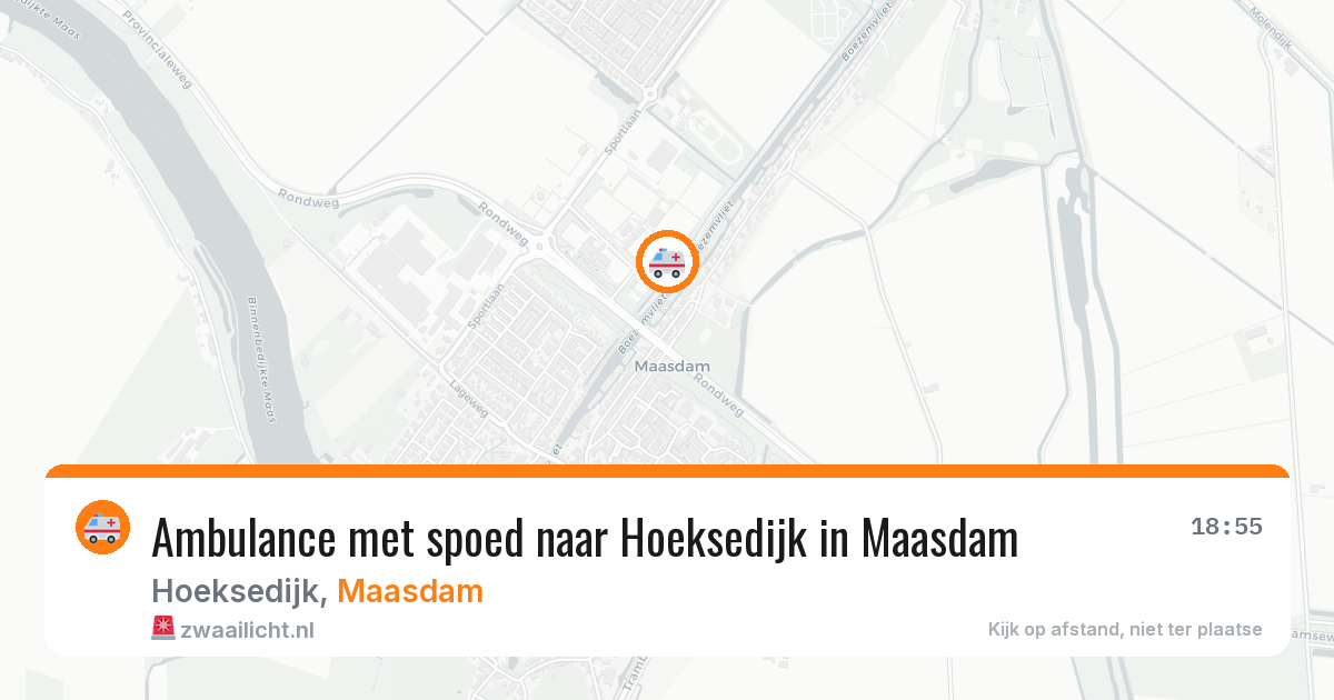 Ambulance met spoed naar Hoeksedijk in Maasdam — 9 apr 2026