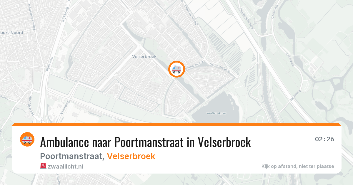 Ambulance naar Poortmanstraat in Velserbroek — 20 jun 2026