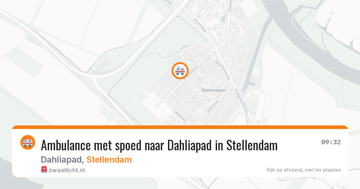 Ambulance met spoed naar Dahliapad in Stellendam — 15 jun 2026