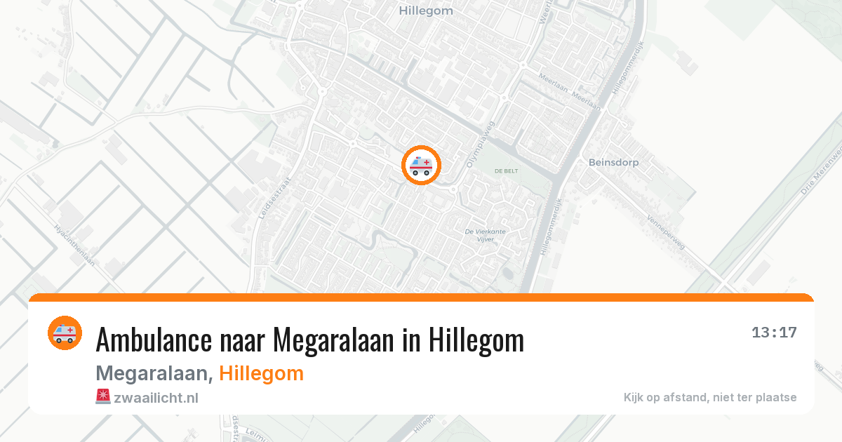 Ambulance naar Megaralaan in Hillegom — 27 mei 2026