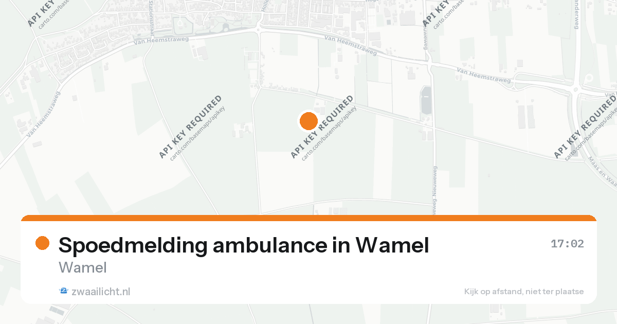 Spoedmelding ambulance in Wamel — 13 aug 2026