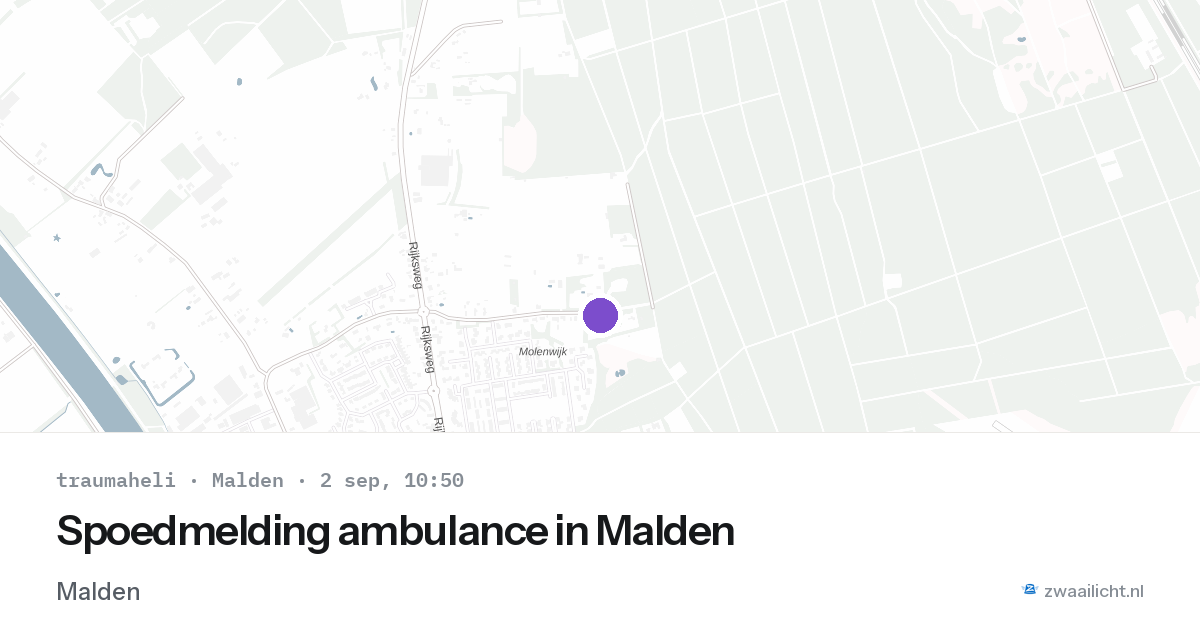 Spoedmelding ambulance in Malden — 2 sep 2026