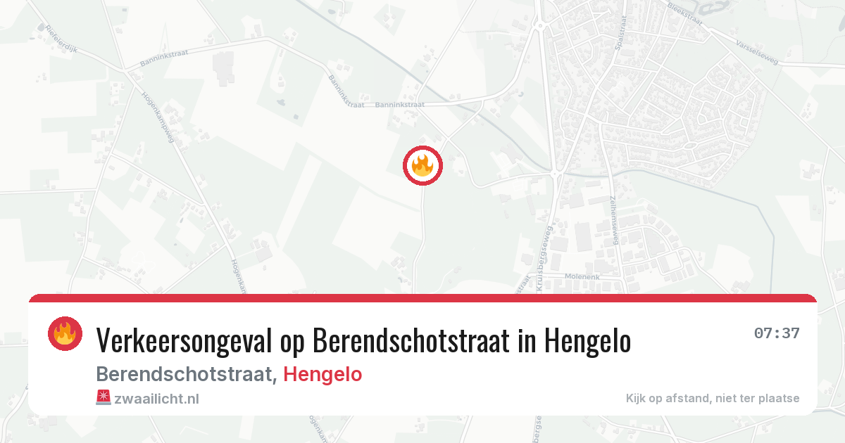 Verkeersongeval op Berendschotstraat in Hengelo — 15 mei 2026