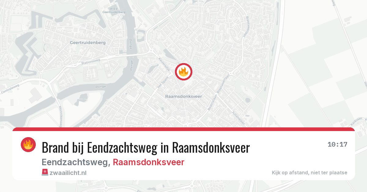 Brand bij Eendzachtsweg in Raamsdonksveer — 7 jul 2026