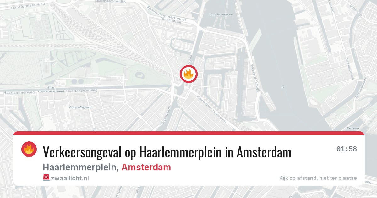 Verkeersongeval op Haarlemmerplein in Amsterdam — 5 apr 2026