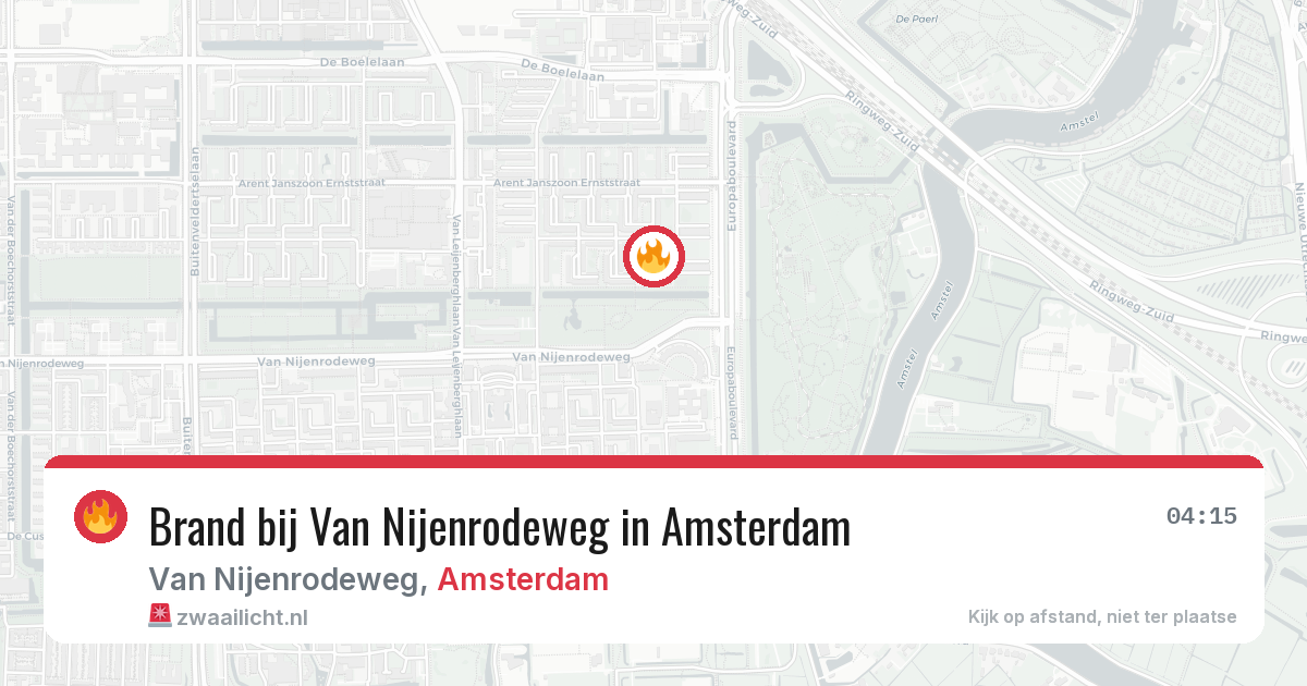 Brand bij Van Nijenrodeweg in Amsterdam — 30 mrt 2026