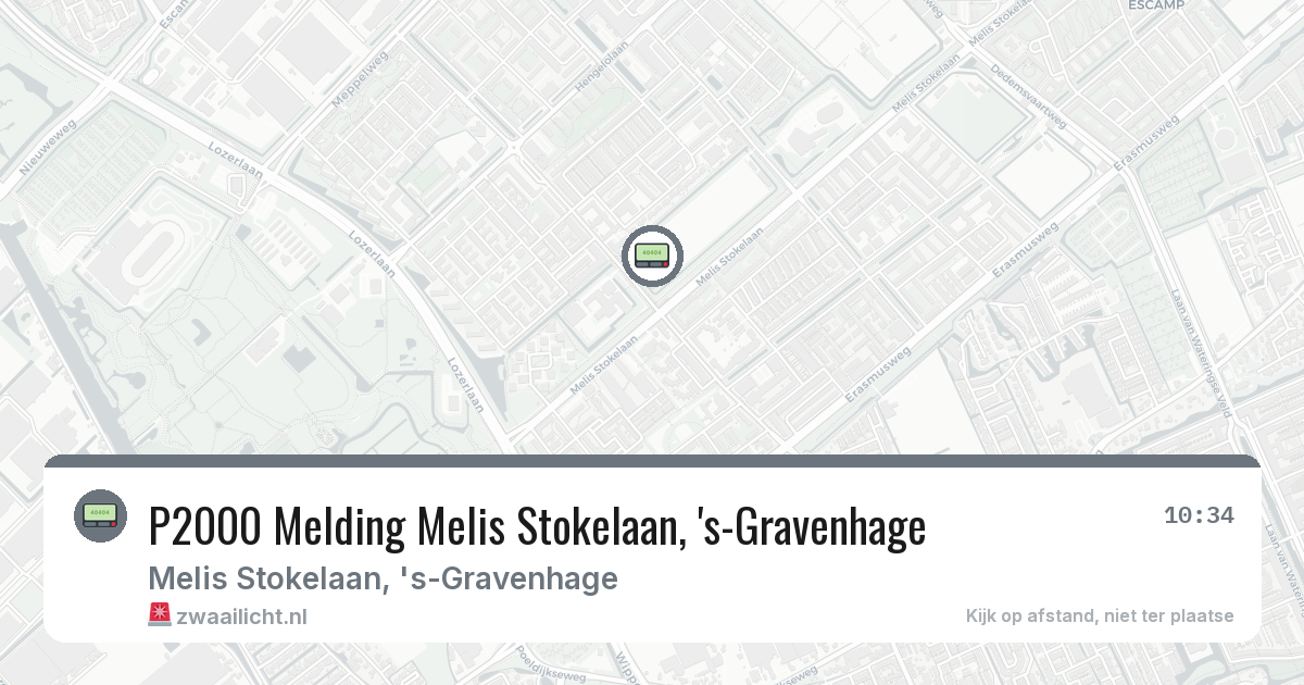 P2000 Melding Melis Stokelaan, 's-Gravenhage — 8 apr 2026