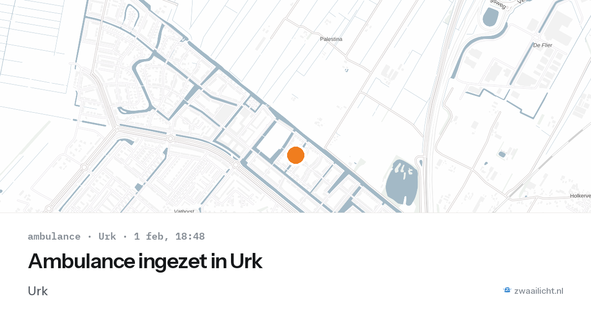 Ambulance ingezet in Urk — 1 feb 2026