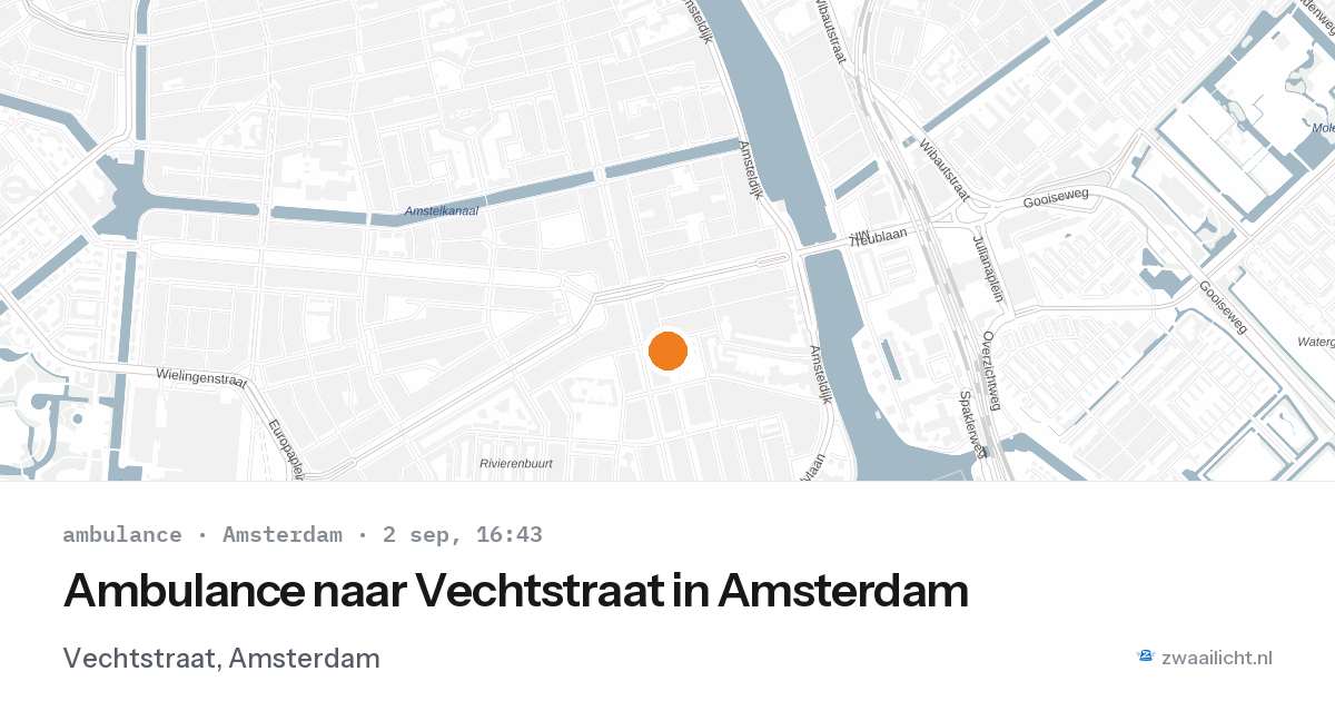 Ambulance naar Vechtstraat in Amsterdam — 2 sep 2026