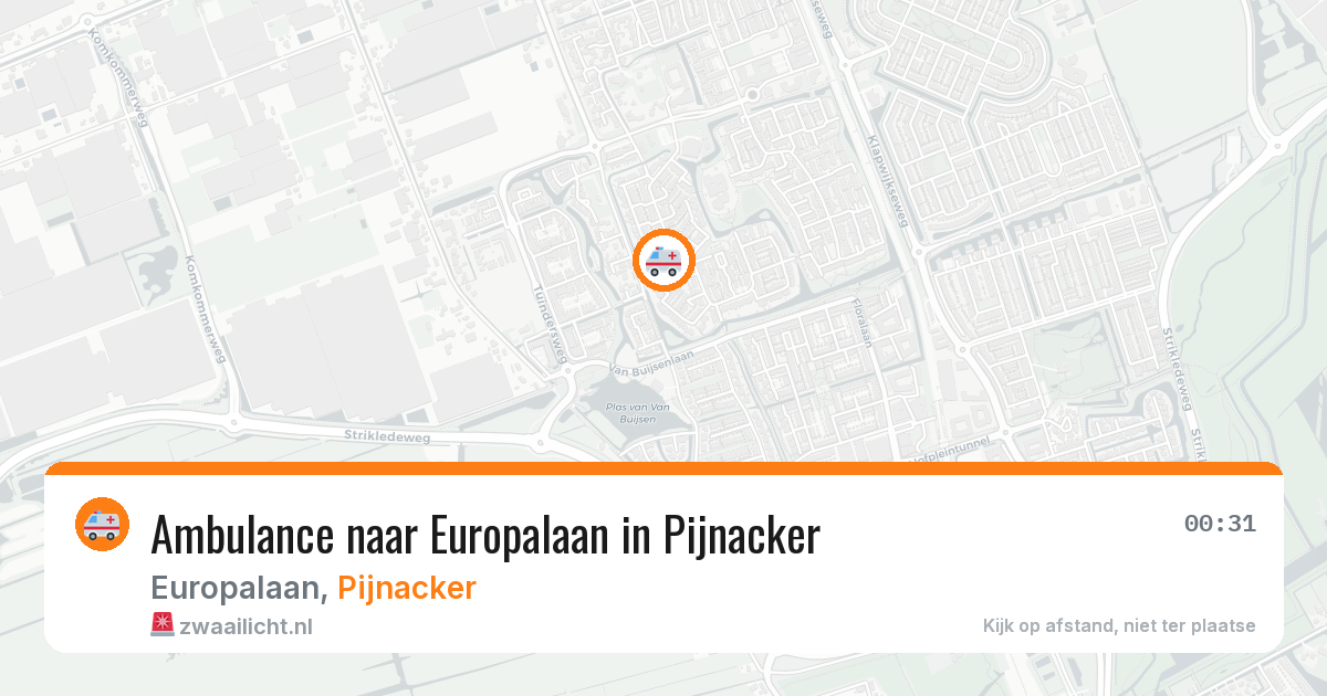 Ambulance naar Europalaan in Pijnacker — 8 aug 2026