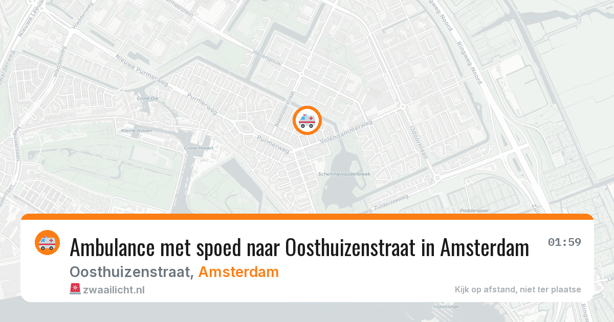 Ambulance met spoed naar Oosthuizenstraat in Amsterdam — 25 mei 2026