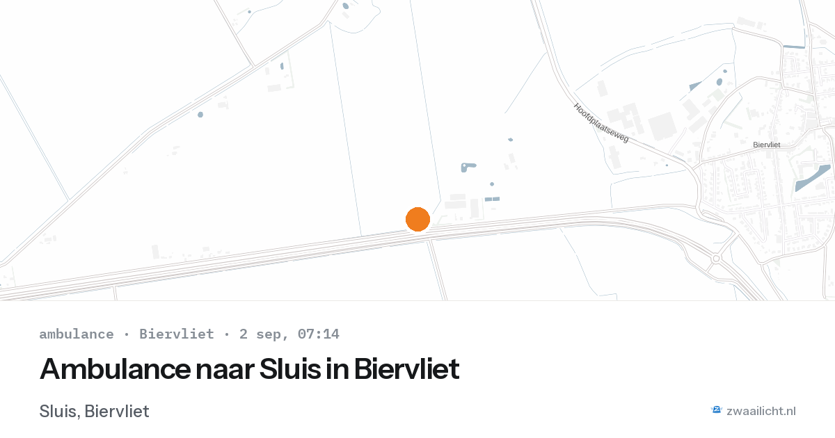 Ambulance naar Sluis in Biervliet — 2 sep 2026