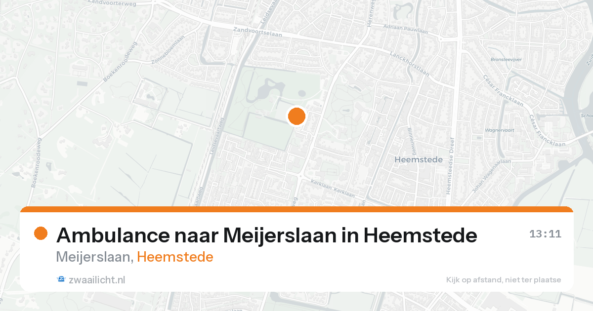 Ambulance naar Meijerslaan in Heemstede — 18 mei 2026