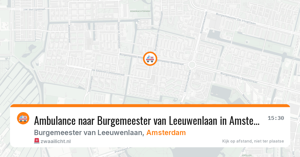 Ambulance naar Burgemeester van Leeuwenlaan in Amsterdam — 29 jan 2026