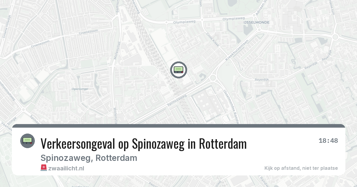Verkeersongeval op Spinozaweg in Rotterdam — 6 mrt 2026