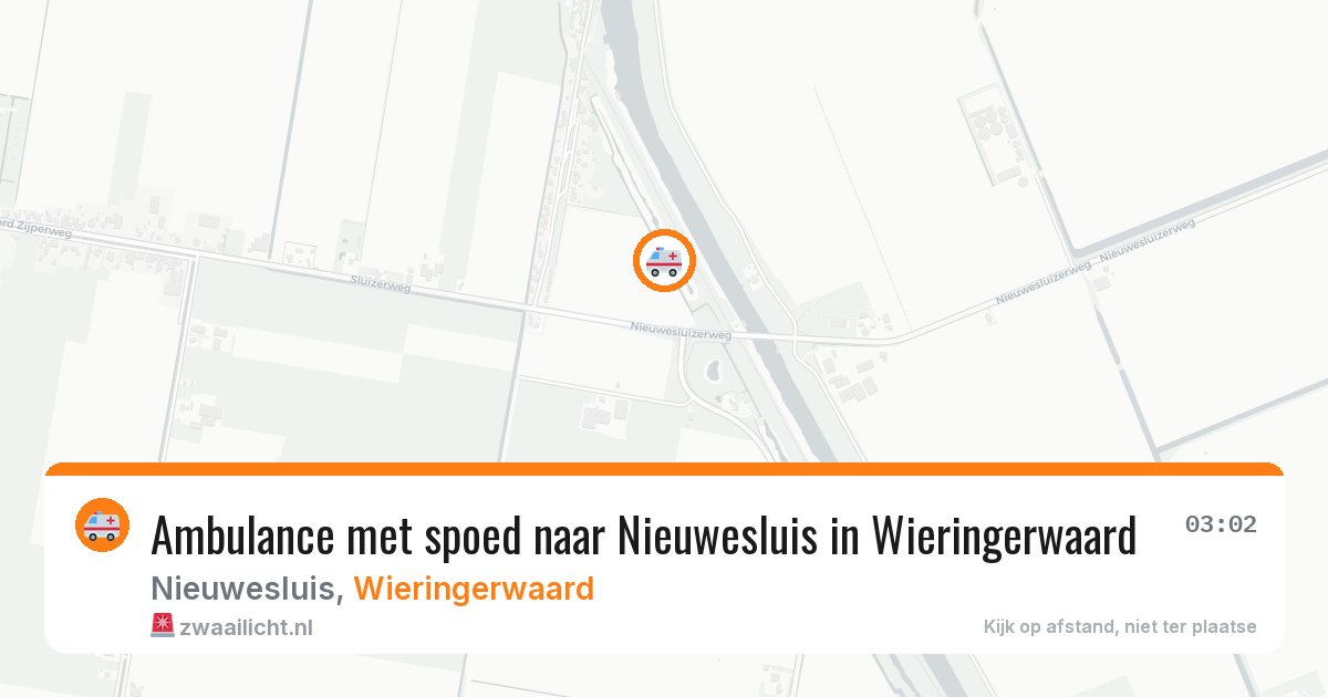 Ambulance met spoed naar Nieuwesluis in Wieringerwaard — 15 mrt 2026