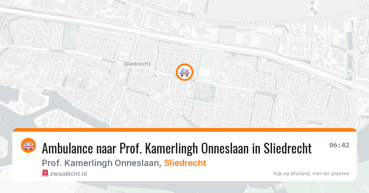 Ambulance naar Prof. Kamerlingh Onneslaan in Sliedrecht — 24 mrt 2026