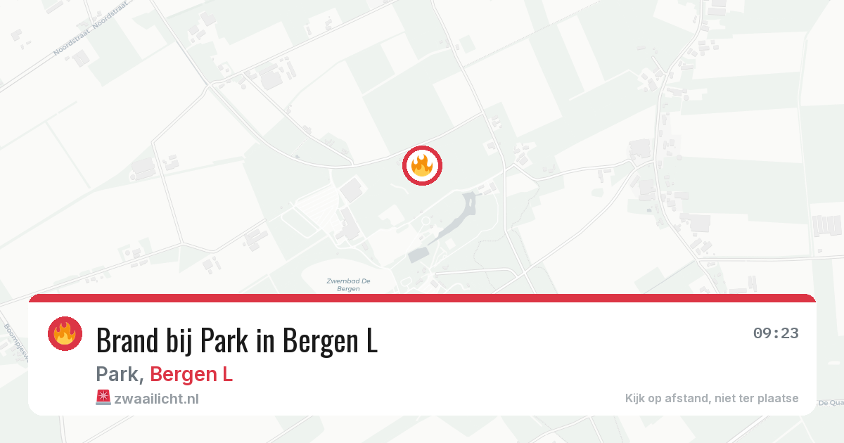 Brand bij Park in Bergen L — 26 mei 2026