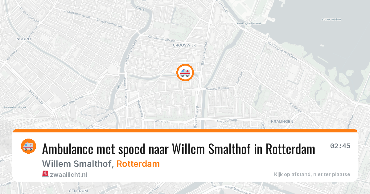 Ambulance met spoed naar Willem Smalthof in Rotterdam — 16 mei 2026