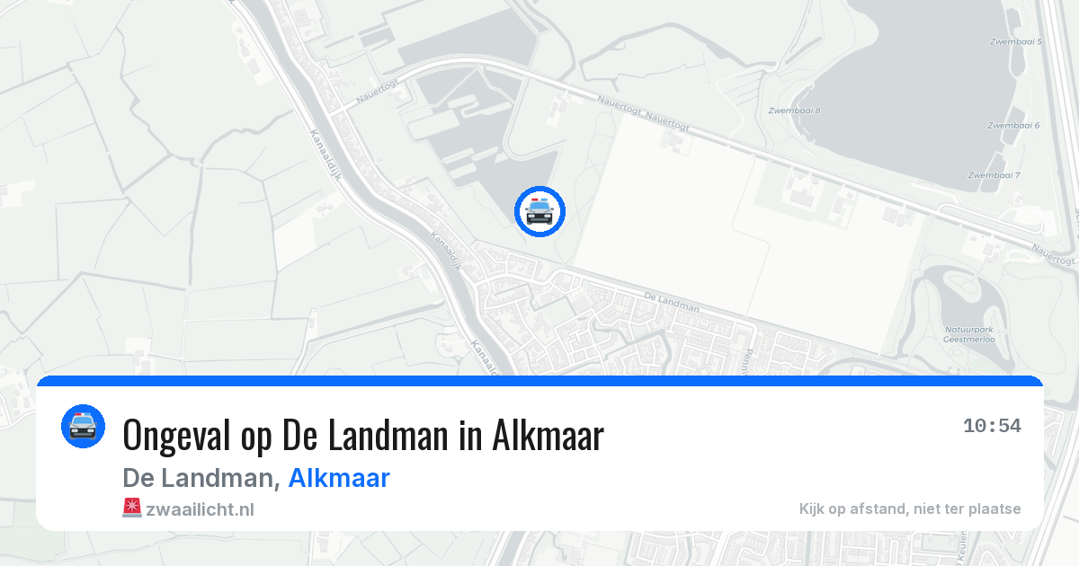 Ongeval op De Landman in Alkmaar — 8 aug 2026
