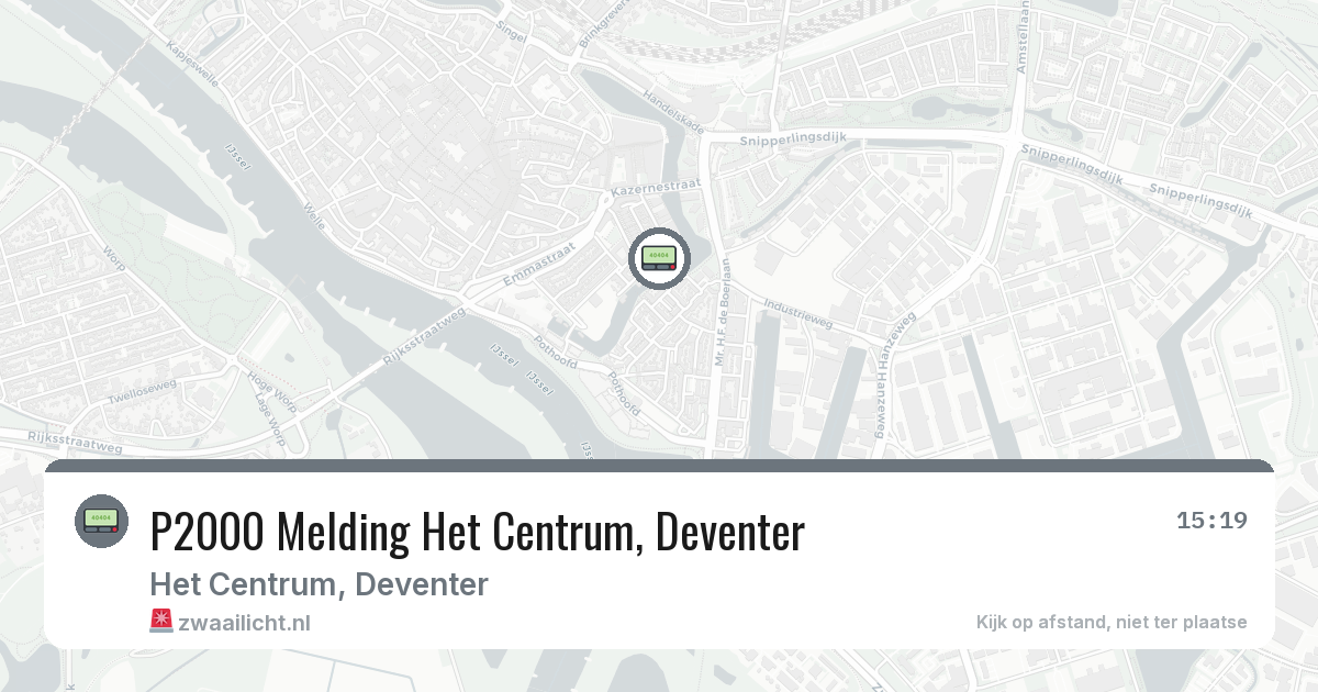 P2000 Melding Het Centrum, Deventer — 10 aug 2026