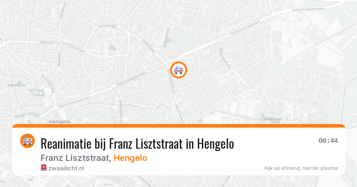 Reanimatie bij Franz Lisztstraat in Hengelo — 13 mrt 2026