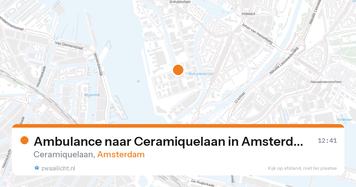 Ambulance naar Ceramiquelaan in Amsterdam — 28 aug 2026