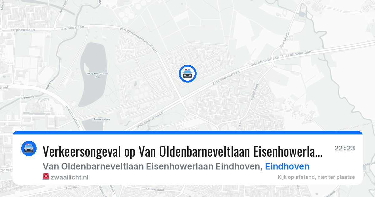 Verkeersongeval op Van Oldenbarneveltlaan Eisenhowerlaan Eindhoven in Eindhoven — 29 mrt 2026