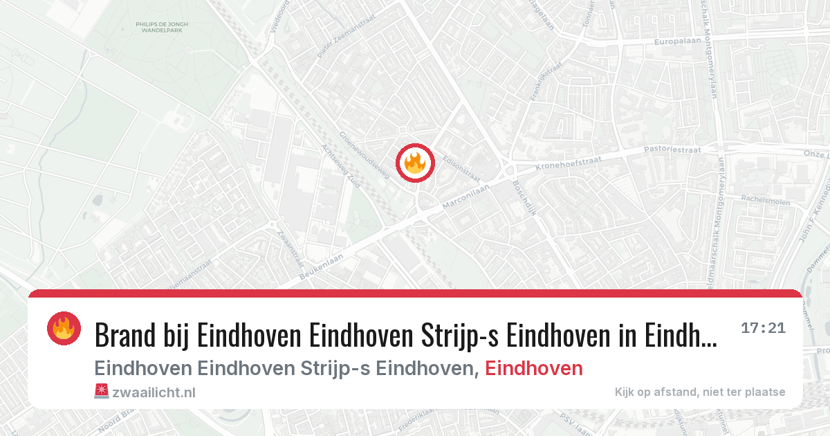 Brand bij Eindhoven Eindhoven Strijp-s Eindhoven in Eindhoven — 14 aug 2026