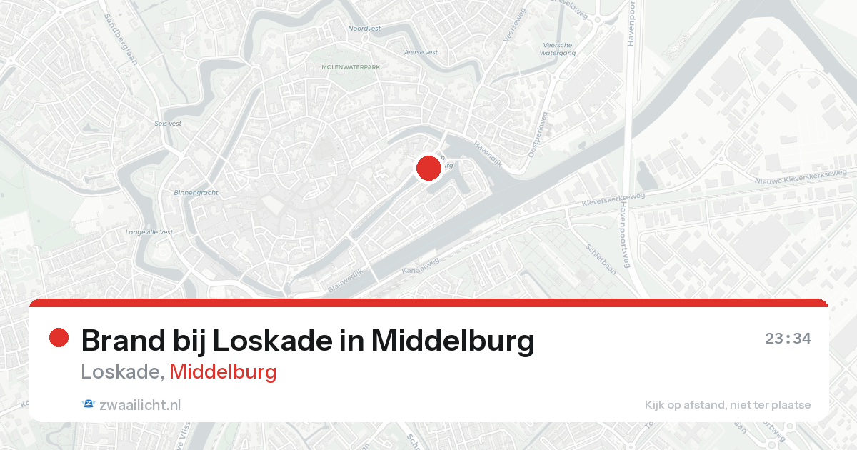 Brand bij Loskade in Middelburg — 18 aug 2026