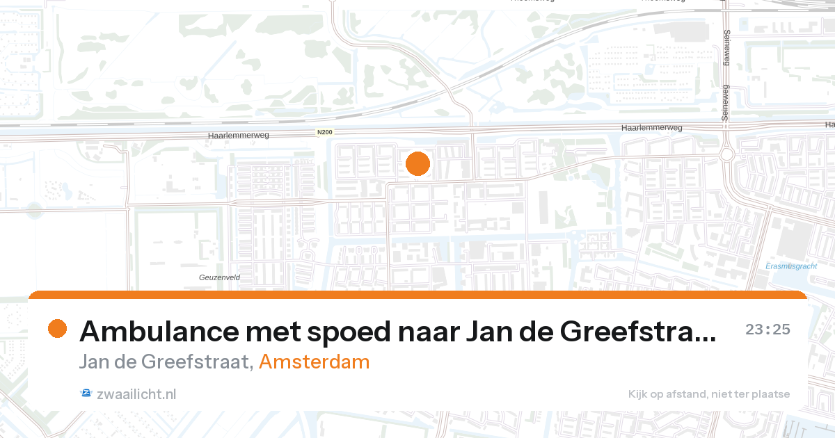 Ambulance met spoed naar Jan de Greefstraat in Amsterdam — 6 feb 2026