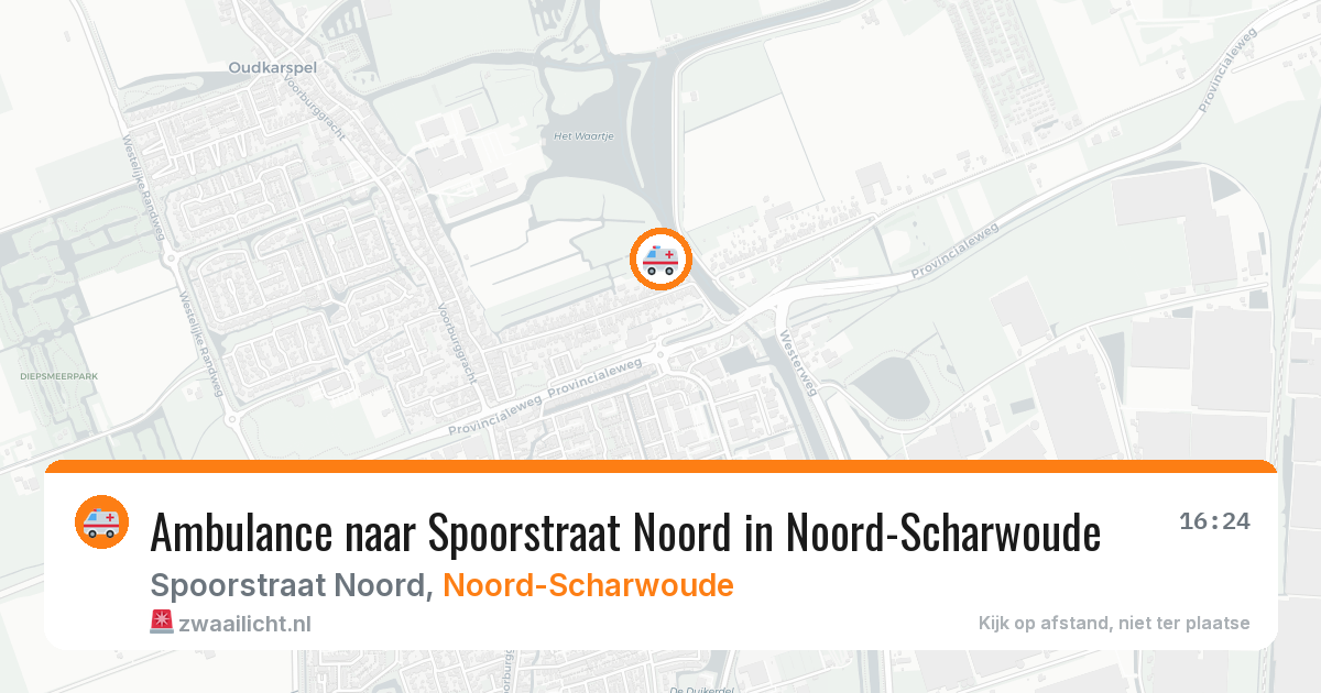 Ambulance naar Spoorstraat Noord in Noord-Scharwoude — 6 jul 2026
