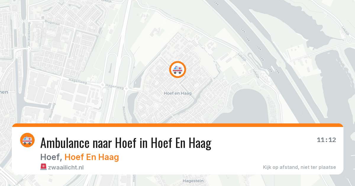 Ambulance naar Hoef in Hoef En Haag — 17 jul 2026