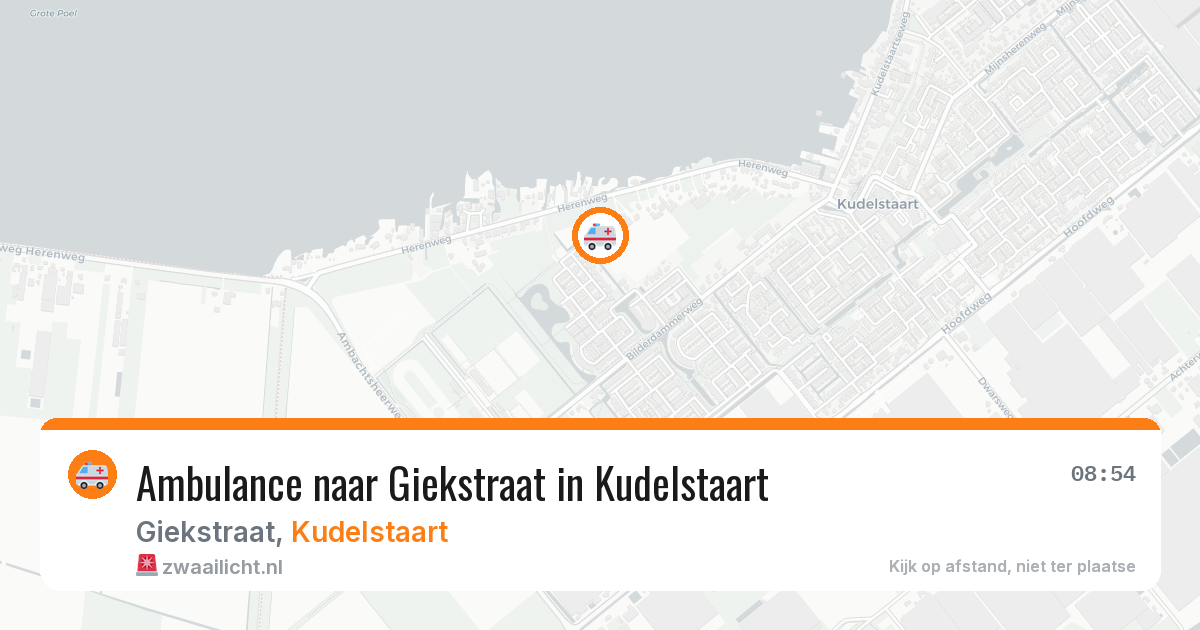 Ambulance naar Giekstraat in Kudelstaart — 6 aug 2026