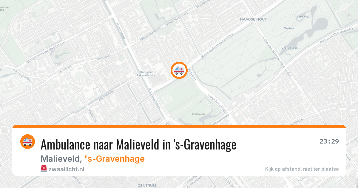 Ambulance naar Malieveld in 's-Gravenhage — 1 aug 2026
