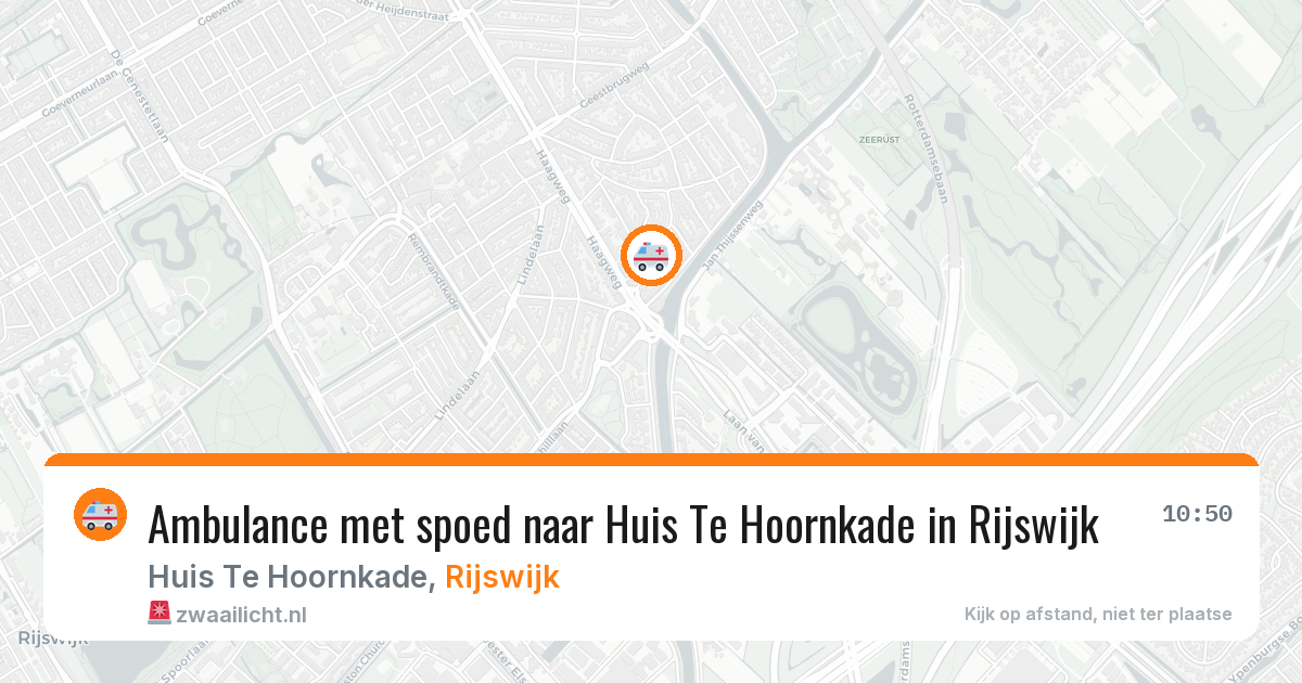 Ambulance met spoed naar Huis Te Hoornkade in Rijswijk — 25 mei 2026