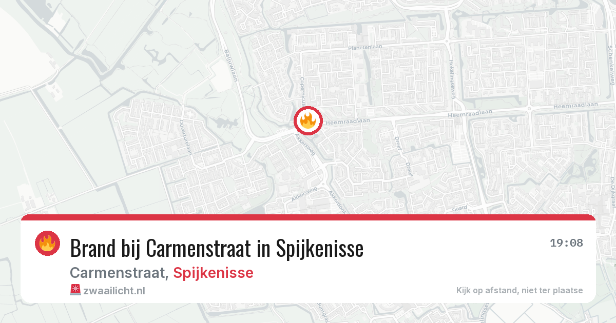 Brand bij Carmenstraat in Spijkenisse — 9 aug 2026