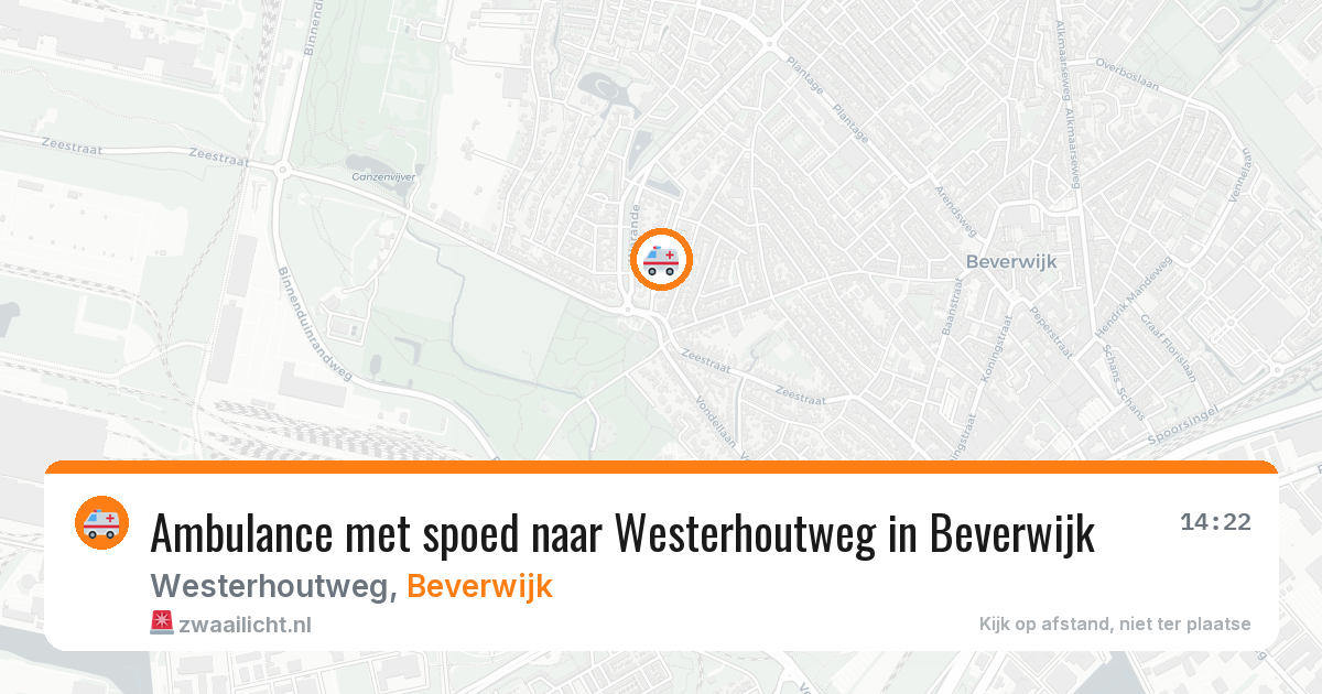Ambulance met spoed naar Westerhoutweg in Beverwijk — 26 mei 2026