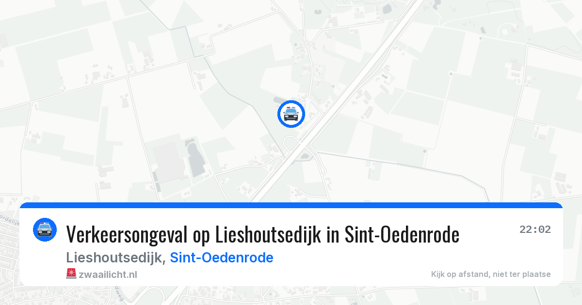 Verkeersongeval op Lieshoutsedijk in Sint-Oedenrode — 22 mei 2026