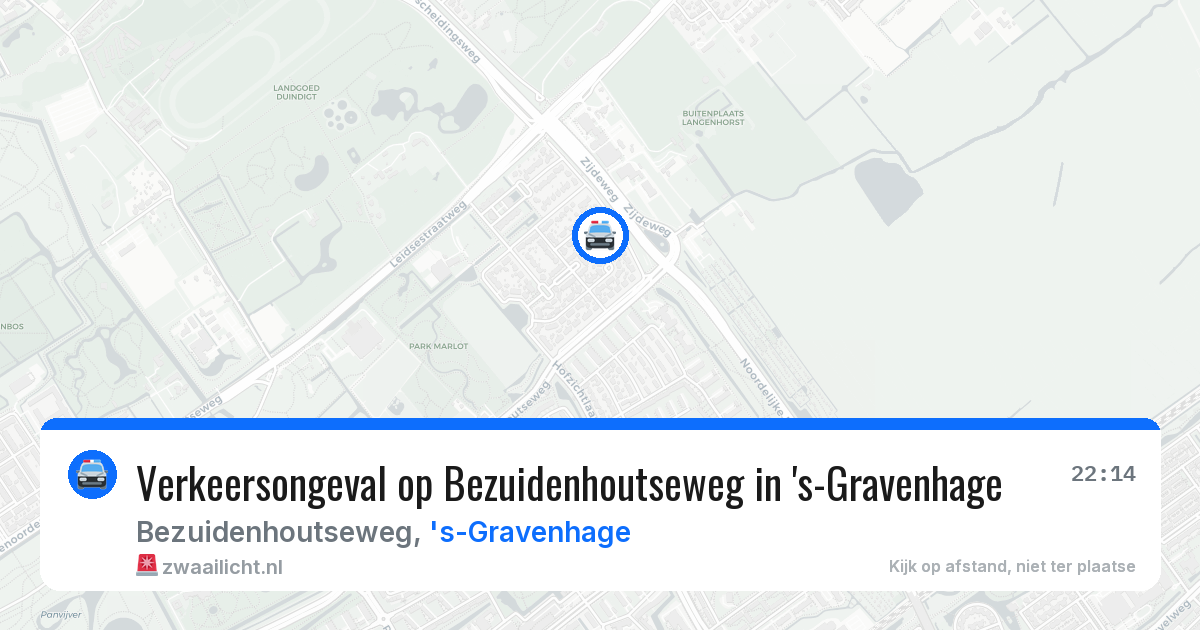 Verkeersongeval op Bezuidenhoutseweg in 's-Gravenhage — 7 jul 2026