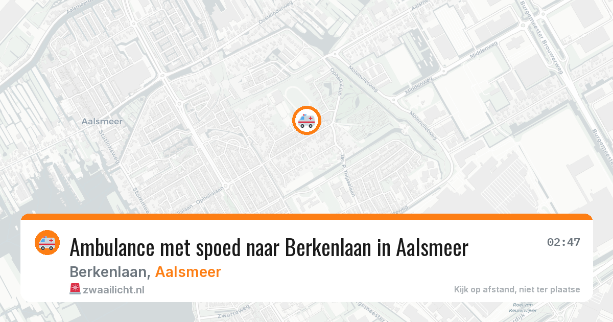 Ambulance met spoed naar Berkenlaan in Aalsmeer — 23 mrt 2026