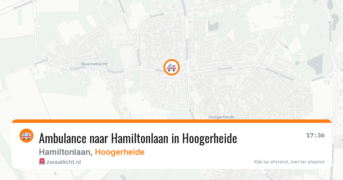Ambulance naar Hamiltonlaan in Hoogerheide — 12 mei 2026