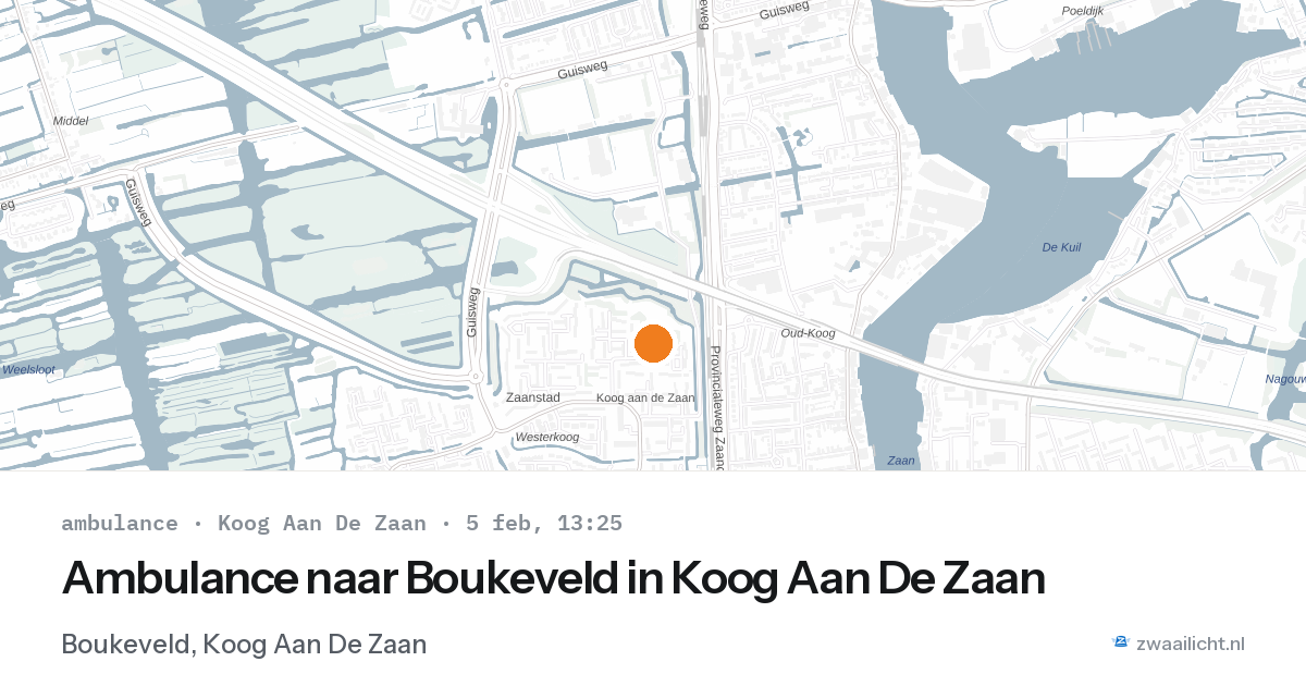 Ambulance naar Boukeveld in Koog Aan De Zaan — 5 feb 2026