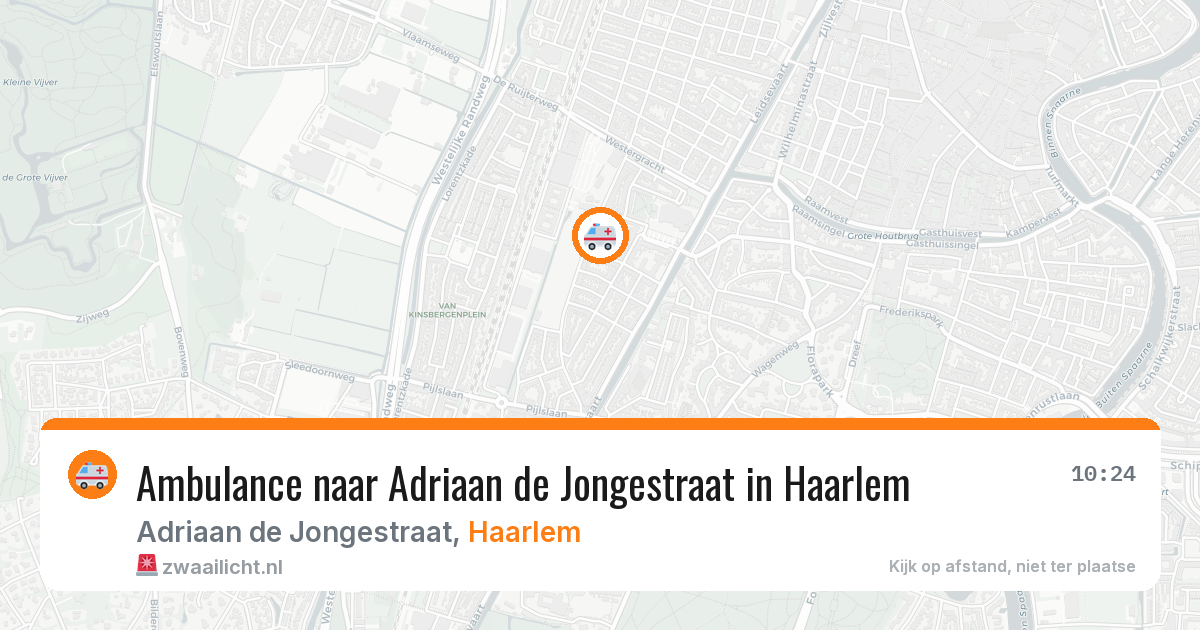 Ambulance naar Adriaan de Jongestraat in Haarlem — 22 mei 2026